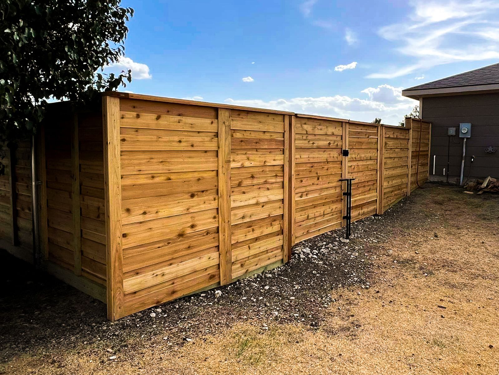 Wood privacy fence installation project in the DFW Metroplex